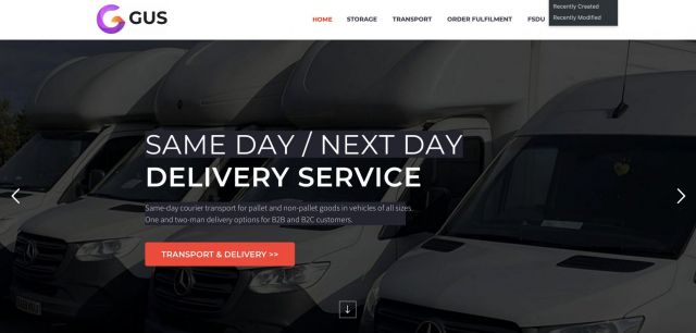 The New Gus Logistics Website
