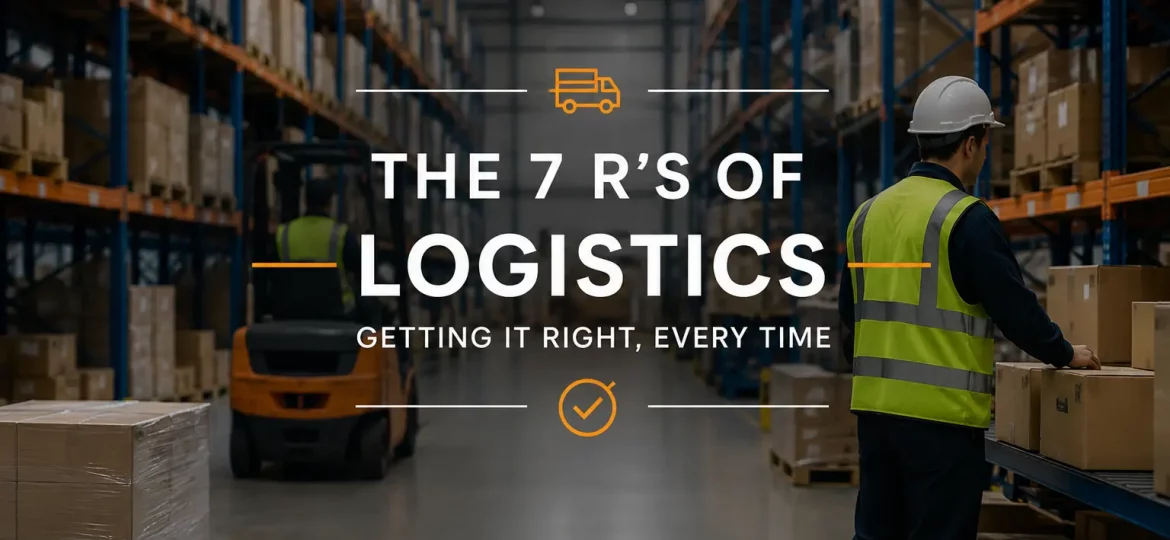 Warehouse operative picking orders against the 7 Rs of logistics framework