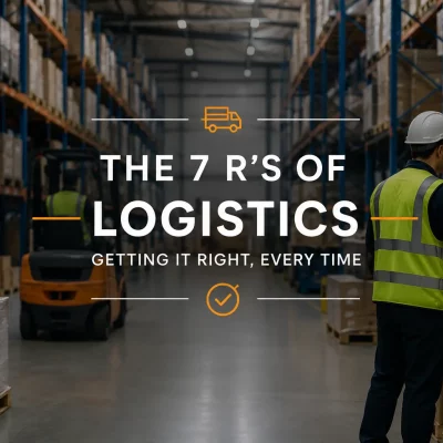 Warehouse operative picking orders against the 7 Rs of logistics framework